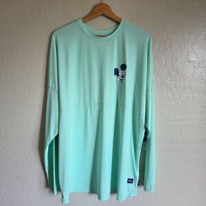 Spirit Jersey Disney Parks Mickey Mouse Summer Fun Rash Guard Mint Adult XL NEW